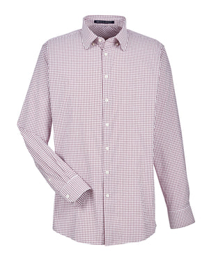 Devon & Jones CrownLux Performance® Men's Micro Windowpane Woven Shirt