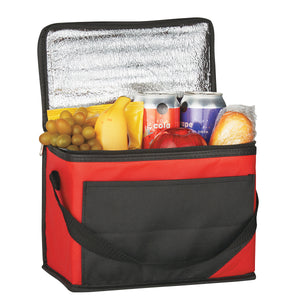 Non-Woven Chow Time Kooler Bag - Black With Red