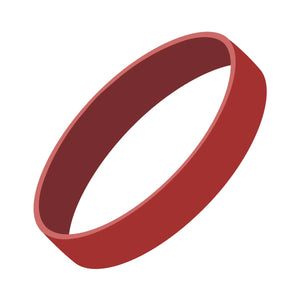 Silicone Wrist Bands - Printed - CM2050_PRINT - Maroon