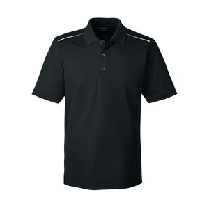 Core365 Origin Performance Pique Polo with Reflective Piping - Men's AC88181R (Black)