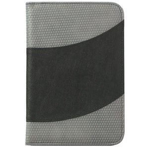 Non-Woven 5" x 7" Bubble Padfolio - Gray With Black