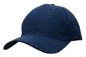 6 Panel Cotton Twill Cap - Navy