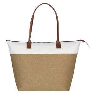 Regatta Tote Bag - Tan With White