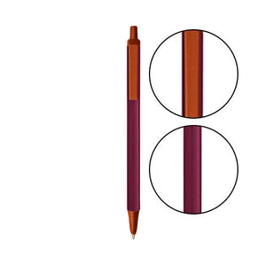 Burgundy BIC® Clic Stic® Pen - Burgundy With Metallic Orange