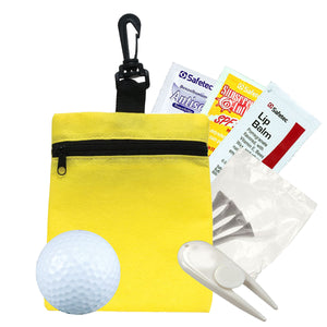 Golf and Suncare in a Bag Gift Set - Yellow Bag and White Divot Tool