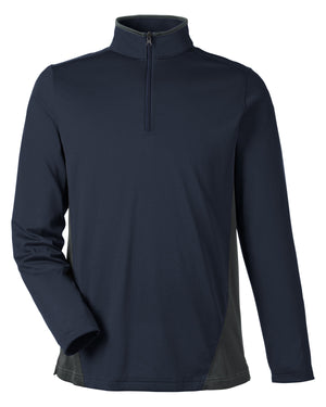 Harriton Men's Flash Snag Protection Plus IL Colorblock Quarter-Zip