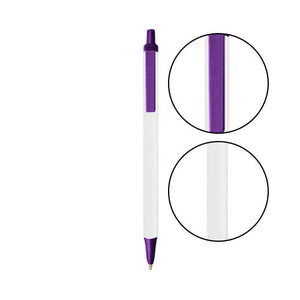 Clear BIC® Clic Stic® Pen - Clear With Purple