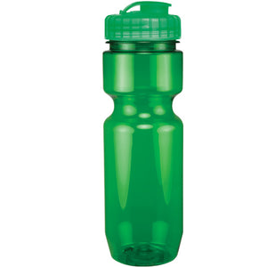 22 oz. Translucent Contour Bike Bottle - CM0317 - Translucent Green