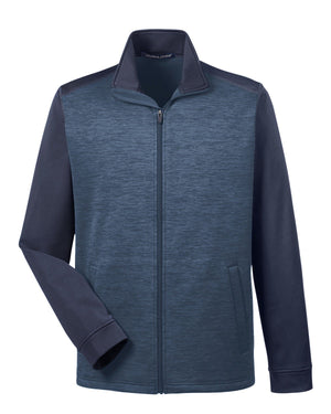 Devon & Jones Men's Newbury Colorblock Mélange Fleece Full-Zip