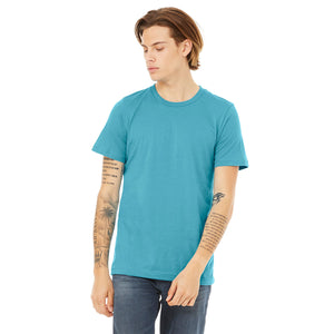 Bella + Canvas Unisex Heather CVC T-Shirt - Heather Aqua