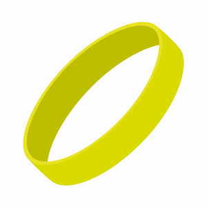 Silicone Wrist Bands - Debossed with Color - CM2050_DEBC - Yellow