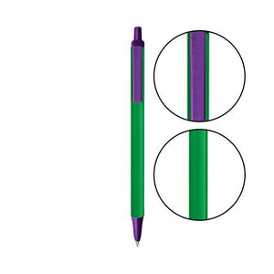 Green BIC® Clic Stic® Pen - Green With Purple