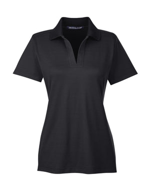 CrownLux Performance™ Ladies' Plaited Polo - Black