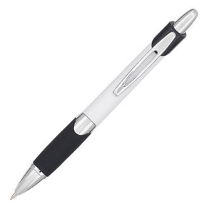 Blazer Plastic Click-Action Promotional Pen - CM1114 - White with Black