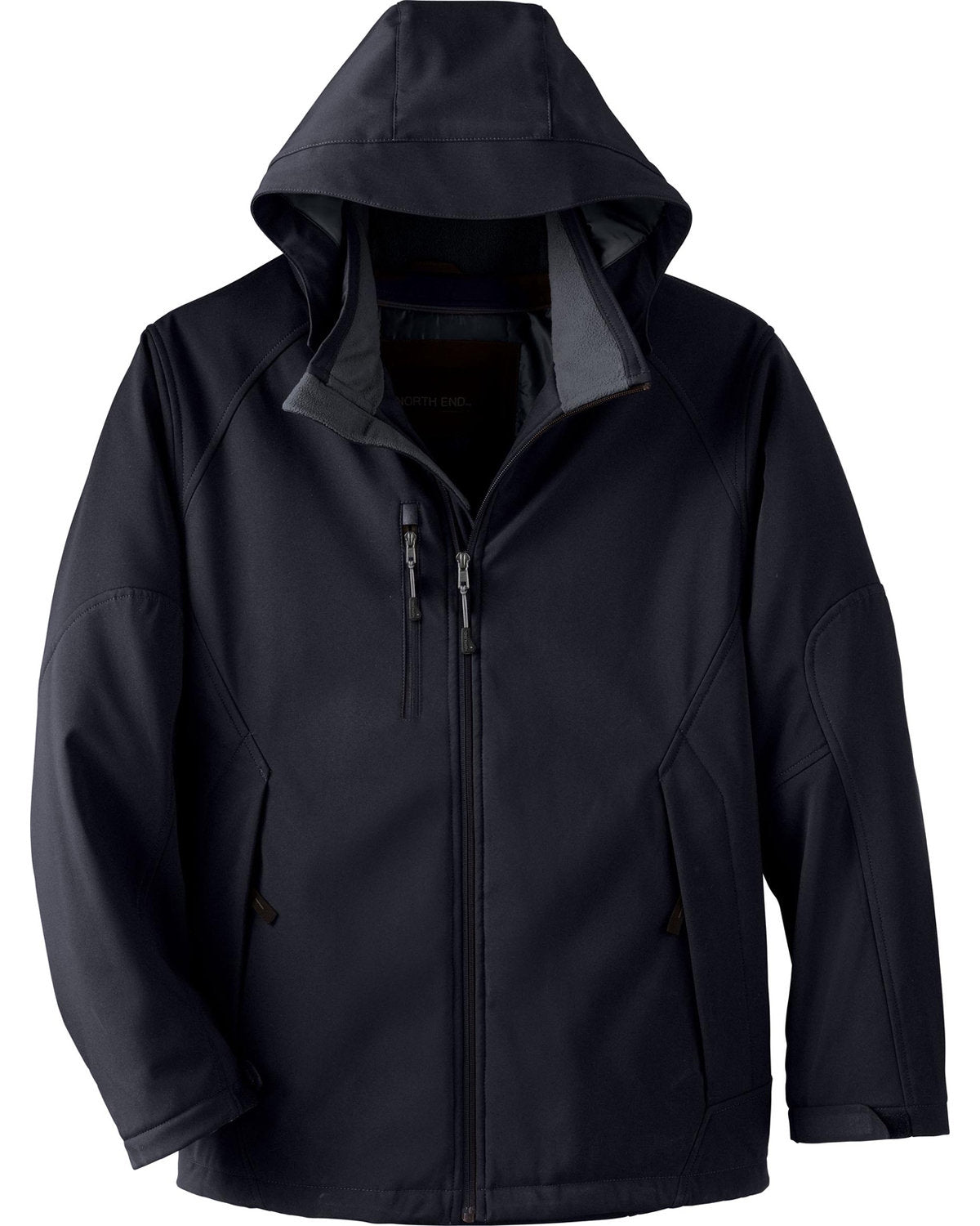 North End Men's Glacier Insulated Three-Layer Fleece Bonded Soft Shell Jacket with Detachable Hood