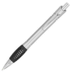 Breeze Plastic Plunger Action Pen with Metal Clip - CM1011 - Silver