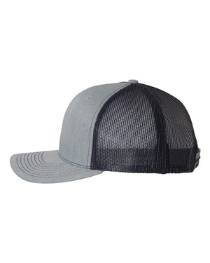 Richardson 112 Adjustable Snapback Trucker Cap - Heather Grey With Navy