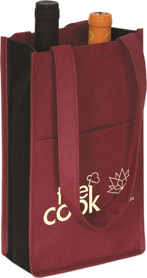 2 Bottle Wine Tote - CM4759 - Burgundy