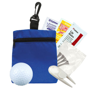 Golf and Suncare in a Bag Gift Set - Royal Bag and White Divot Tool