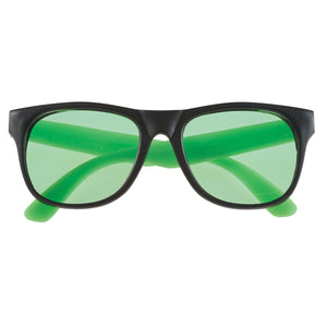 Tinted Lenses Rubberized Sunglasses - Green