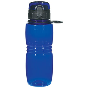 18 Oz. Bottle With Pop Up Lid - Translucent Blue