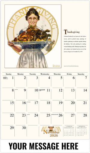 Memorable Images by Norman Rockwell Memory - 2026 Promotional Calendar