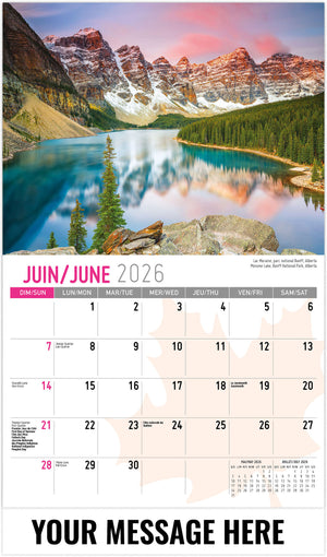 Scenes of Canada (Bilingual) - 2026 Promotional Calendar