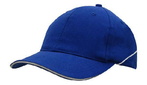 6 Panel BHC Cap Sandwich & Crown Piping - Custom Embroidered - HP_4103 - Royal with White