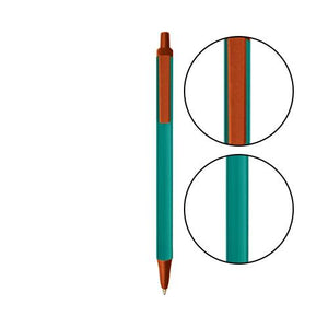 Teal BIC® Clic Stic® Pen - Teal With Metallic Orange