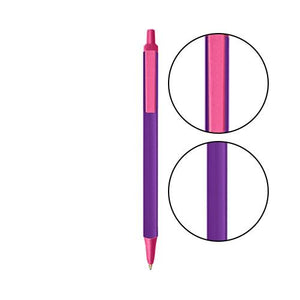 Purple BIC® Clic Stic® Pen - Purple With Pink