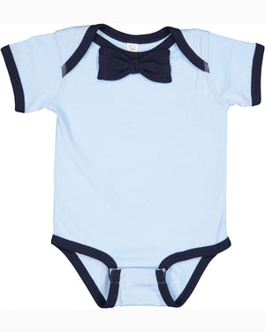 Rabbit Skins Infant Baby Rib Bow Tie Bodysuit