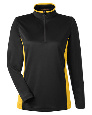 Harriton Ladies' Flash Snag Protection Plus IL Colorblock Quarter-Zip