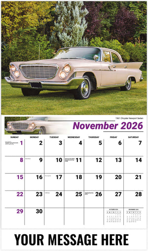 Classic Cars - 2026 Promotional Calendar