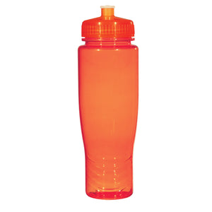 Poly-Clean™ 28 Oz. Plastic Bottle - Translucent Orange