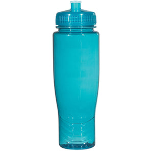 Poly-Clean™ 28 Oz. Plastic Bottle - Translucent Aqua