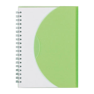 5" x 7" Spiral Notebook - Frost With Lime