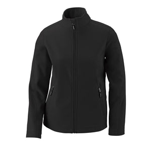 Core365 Ladies' Cruise Two-Layer Fleece Bonded Soft Shell Jacket - Black