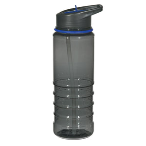 24 oz Gripper Bottle with Straw - HT_5807S - Charcoal With Blue