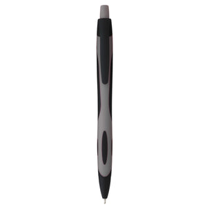 Sleek Write Two-Tone Rubberized Pen - Black With Gray