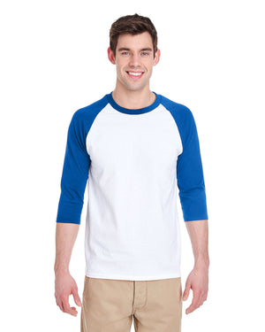 Gildan Adult Heavy Cotton™ Three-Quarter Raglan Sleeve T-Shirt