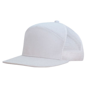 American Twill A Frame Cap w/ Mesh - HP4154 - White