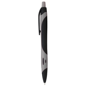 Sleek Write Two-Tone Rubberized Pen - Black With Gray