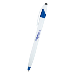 Dart Stylus Pen - Metallic White With Blue