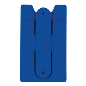 Silicone Phone Wallet With Stand - Blue