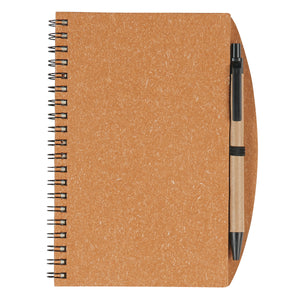 5" x 7" Eco-Inspired Spiral Notebook & Pen - Natural