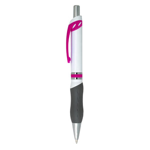 Campus Pen - White With Fuchsia