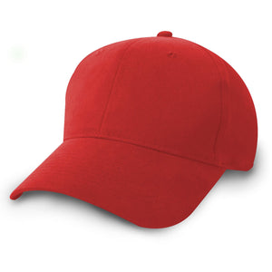 Constructed Mid Weight Brushed Cotton Twill Cap - Red