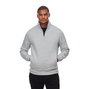 Unisex Ultimate Fleece Quarter-Zip Sweatshirt - Heather Grey