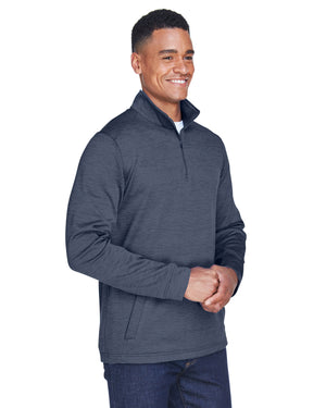 Devon & Jones Men's Newbury Mélange Fleece Quarter-Zip