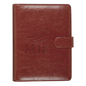 Leather Look Personal Binder - Brown